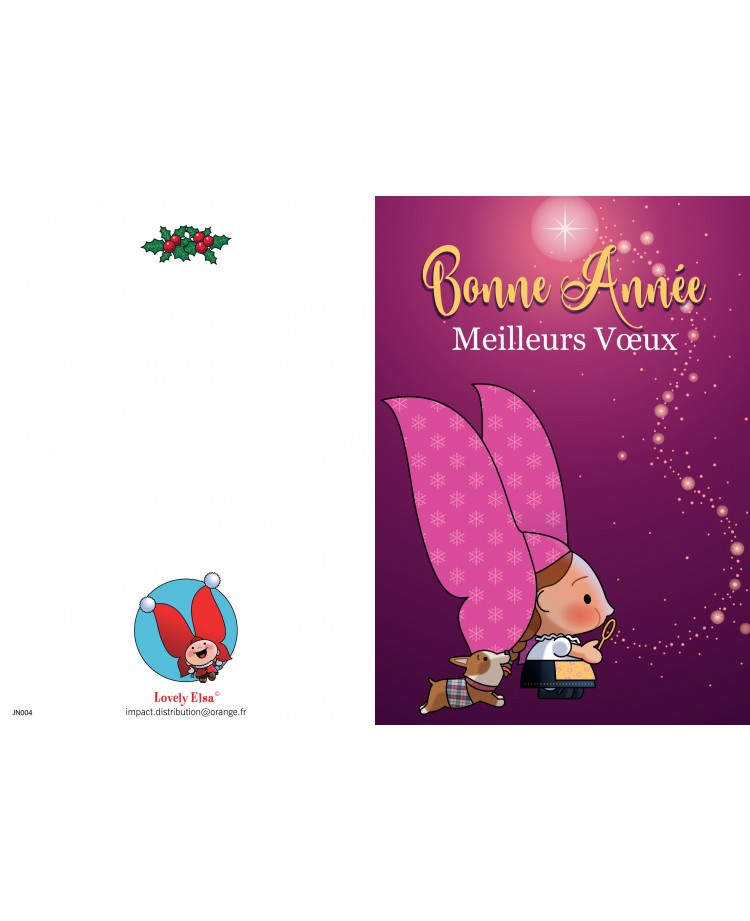 Carte Bonne Année Lovely Elsa