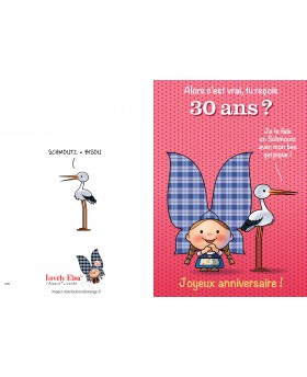 Carte d'anniversaire 30 ans...